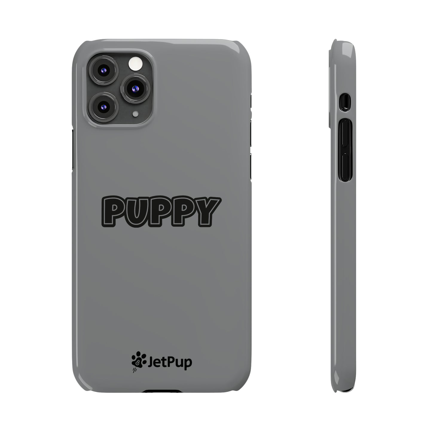 Puppy Slim iPhone Cases - Grey