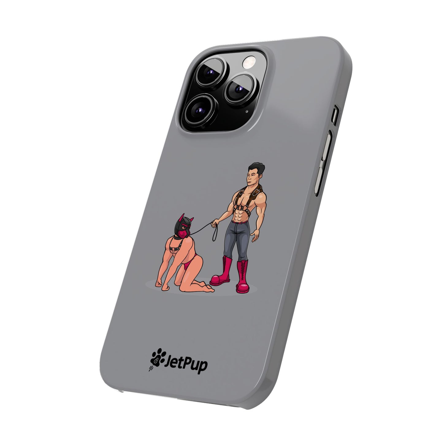 Handler & Pup Slim iPhone Cases - Grey