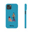 Handler & Pup Slim iPhone Cases - Turquoise