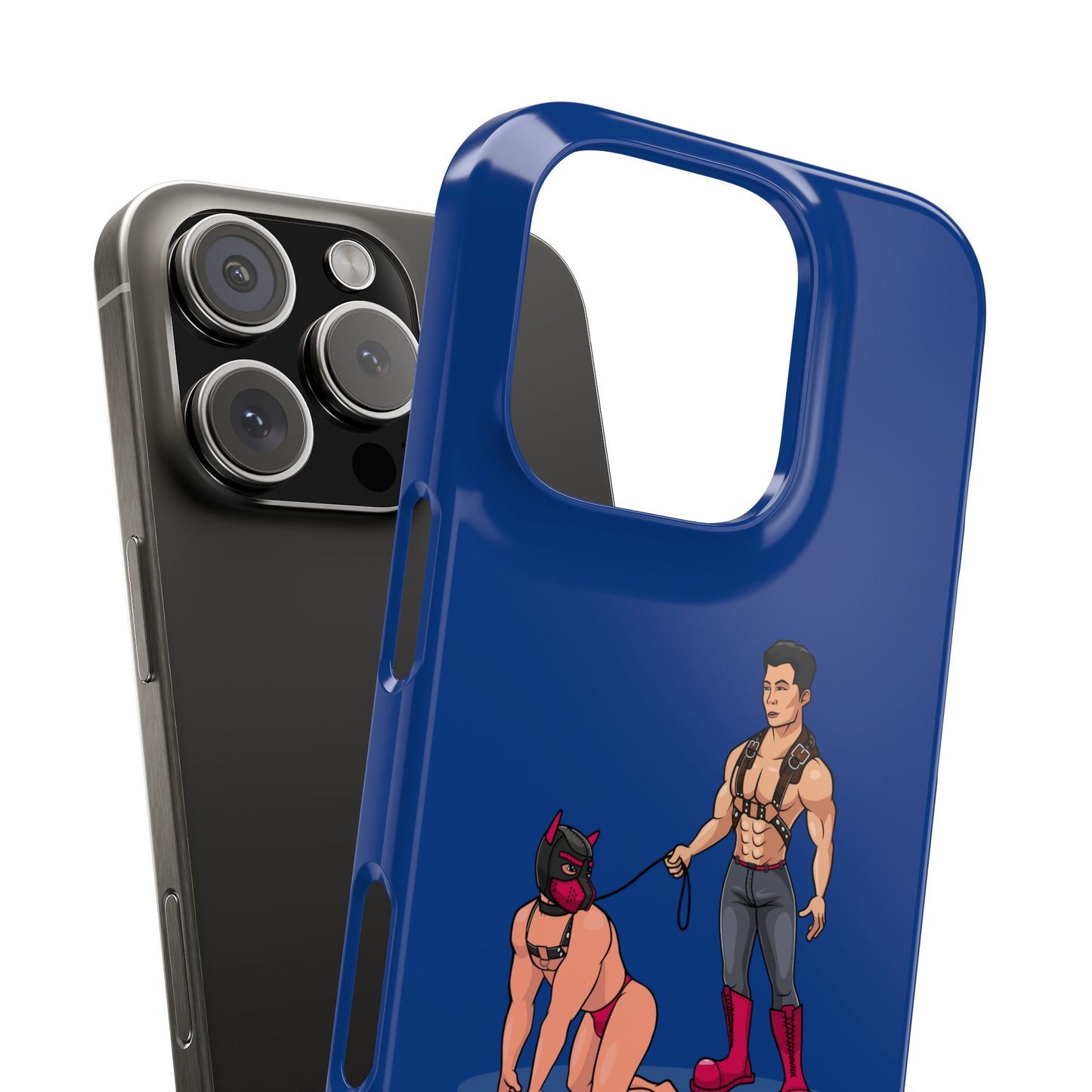 Handler & Pup Slim iPhone Cases - Blue