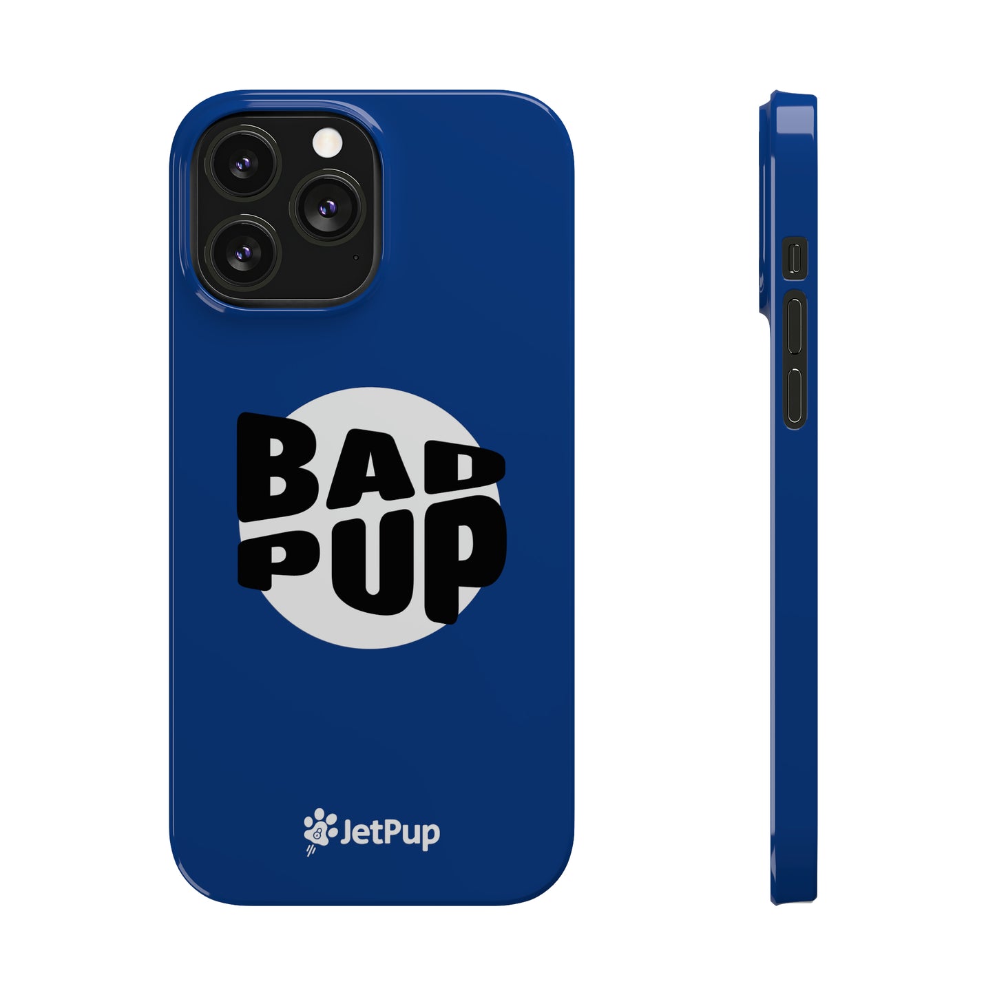 Bad Pup Slim iPhone Cases - Blue