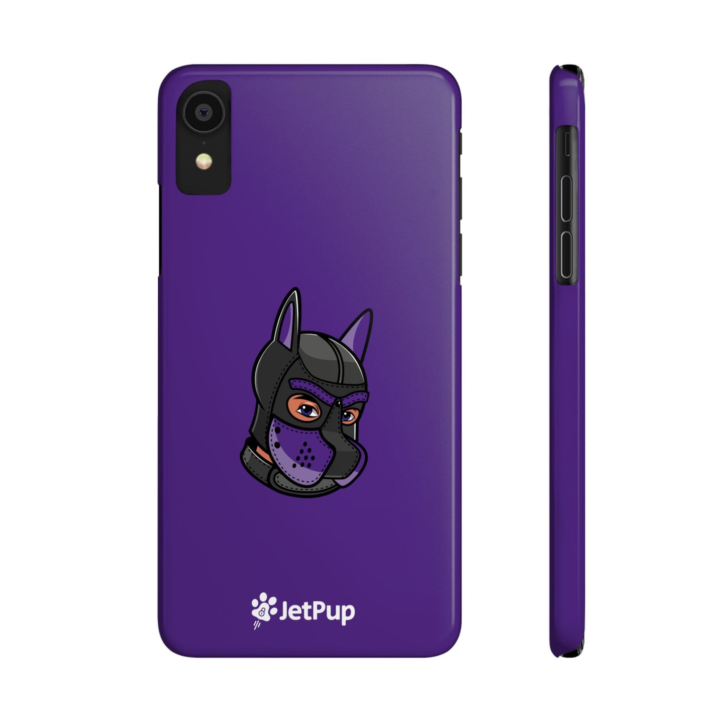 Pup Hood Slim iPhone Cases - Purple