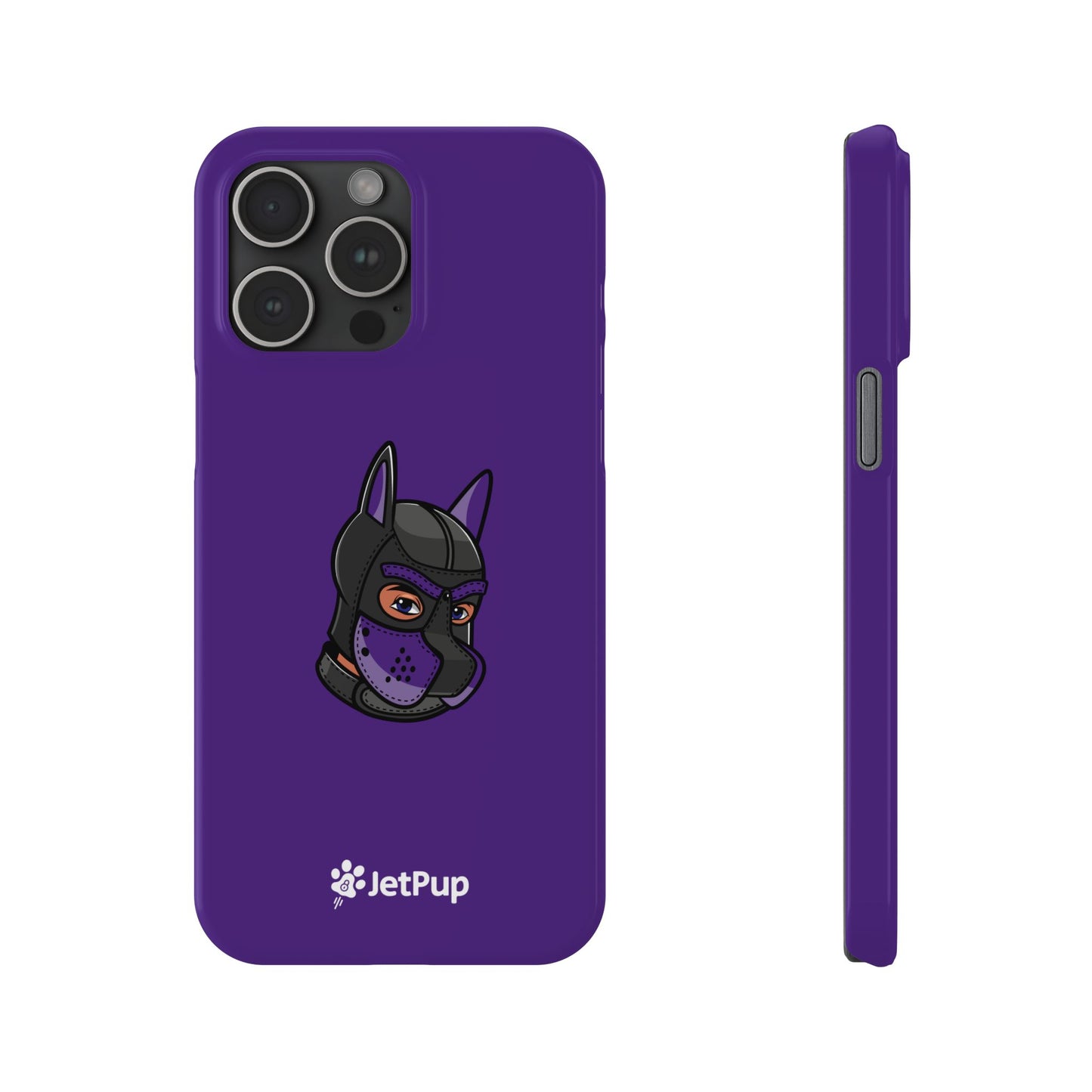 Pup Hood Slim iPhone Cases - Purple