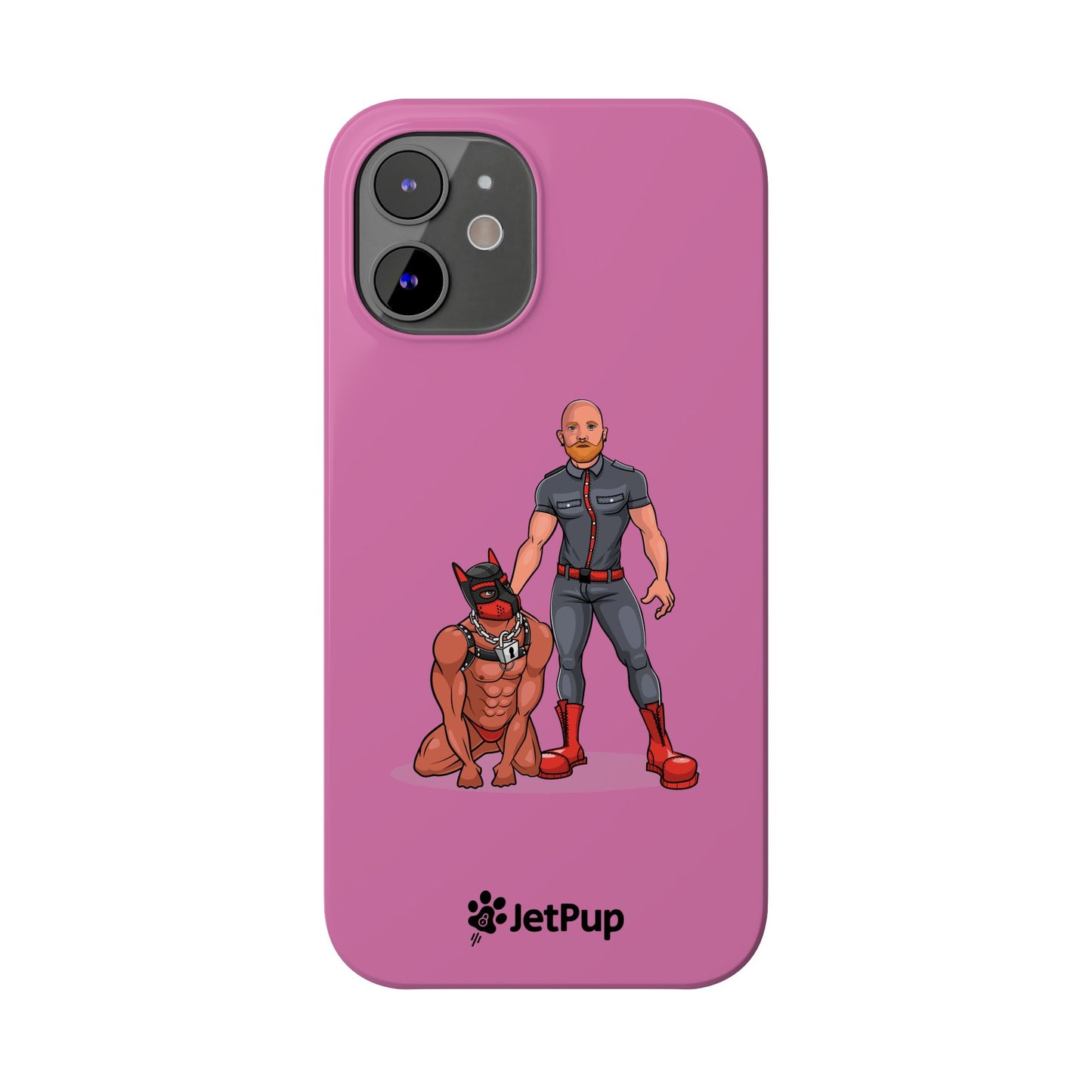 Dad & Pup Slim iPhone Cases - Pink