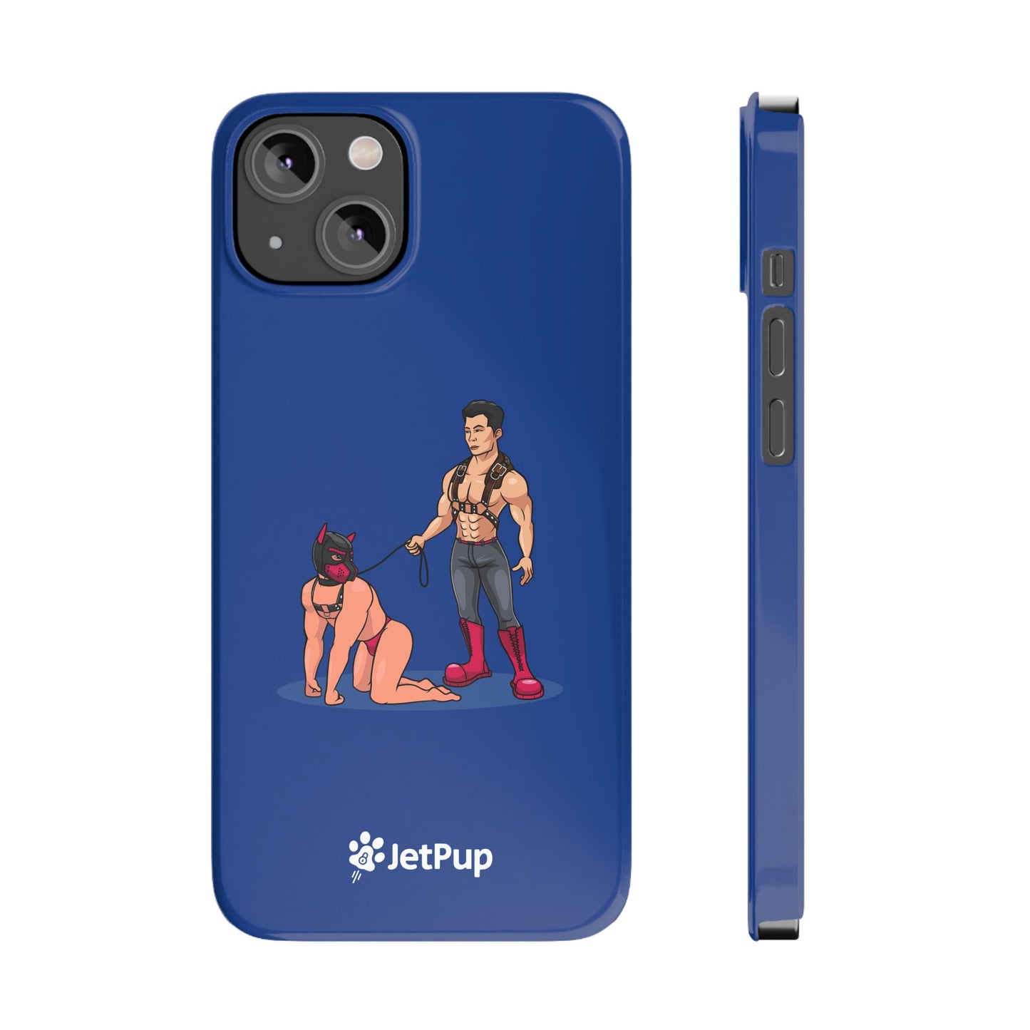 Handler & Pup Slim iPhone Cases - Blue