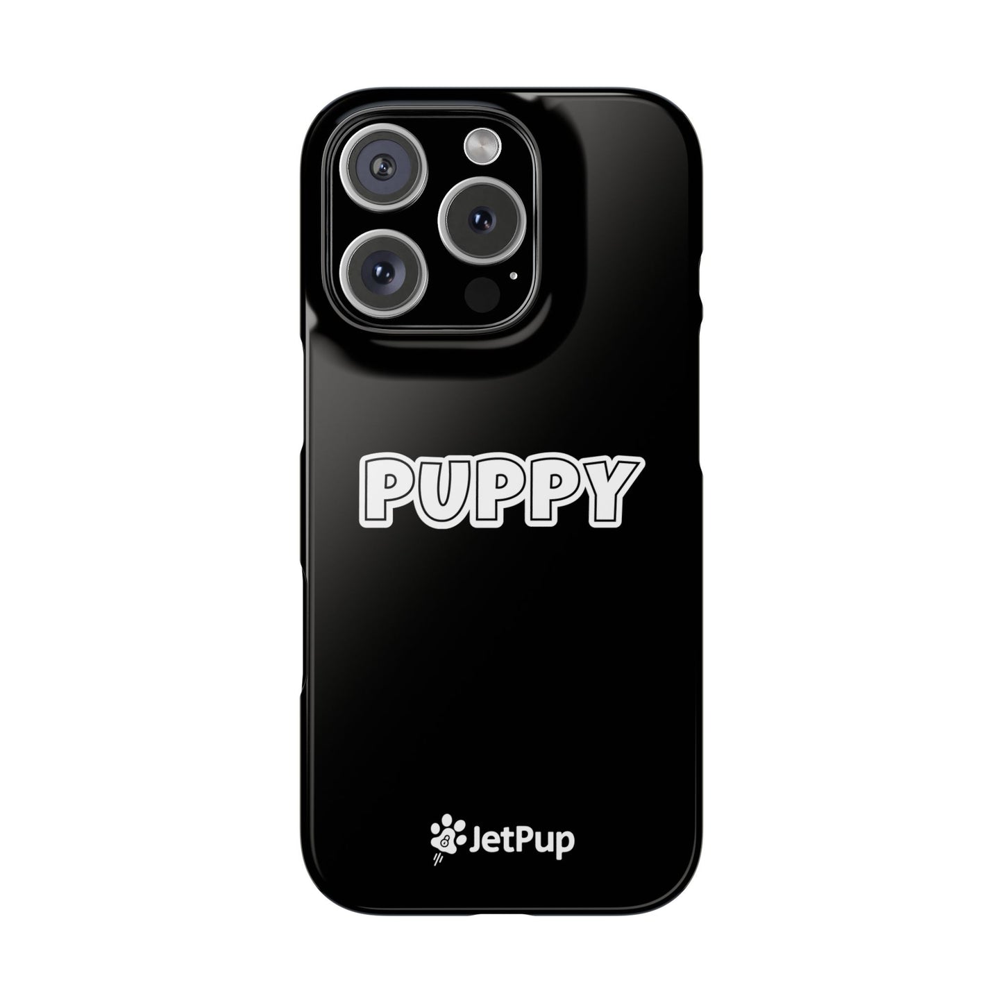 Puppy Slim iPhone Cases - Black