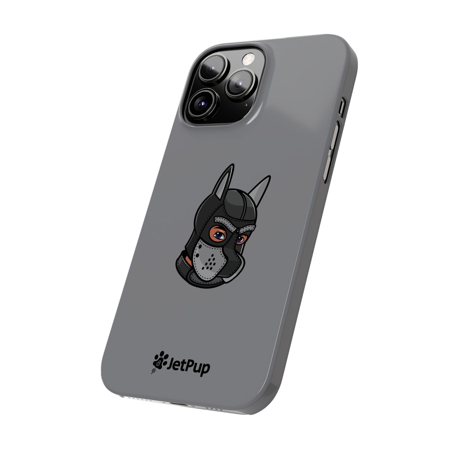 Pup Hood Slim iPhone Cases - Grey