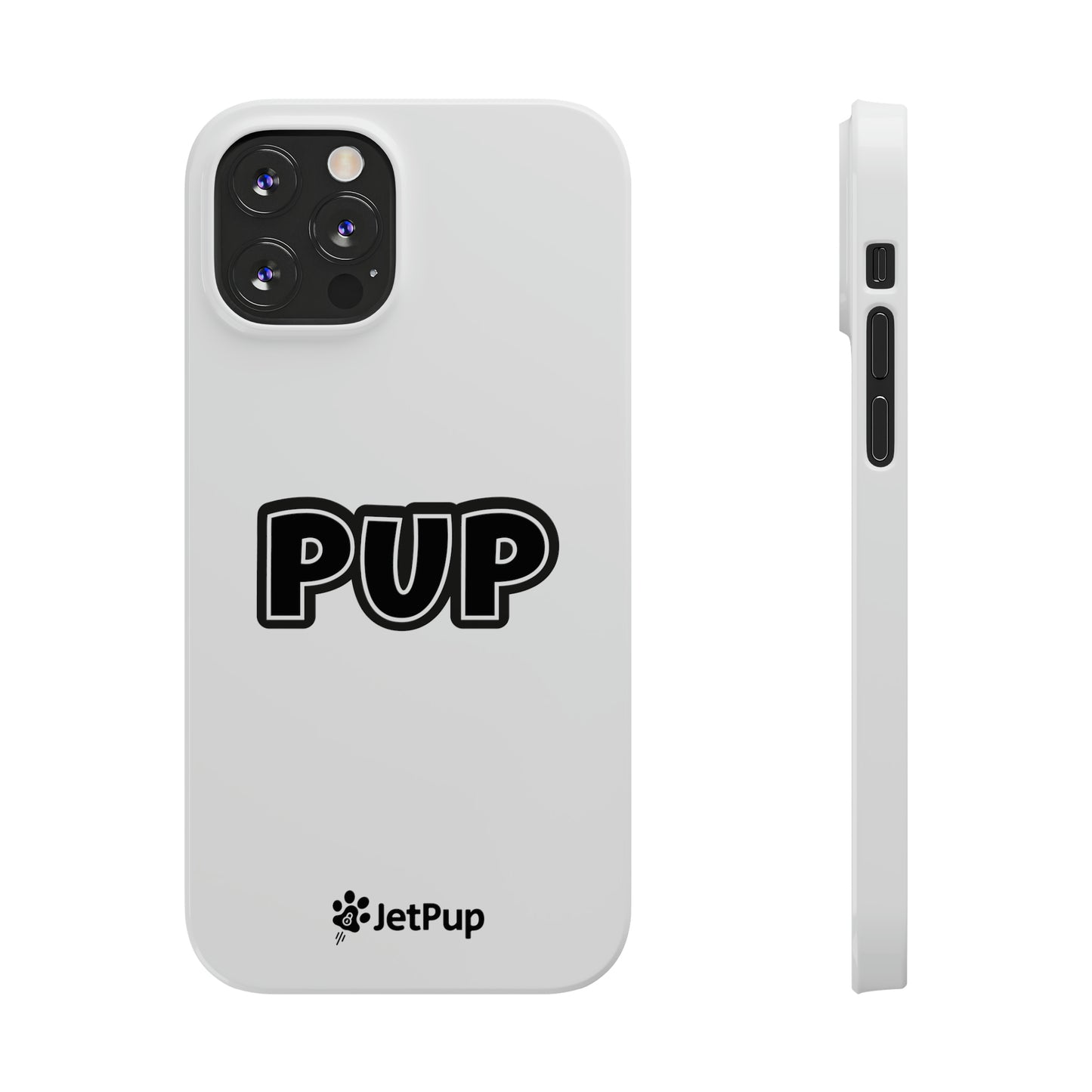 Pup Slim iPhone Cases - White