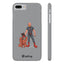 Dad & Pup Slim iPhone Cases - Grey