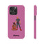 Dad & Pup Slim iPhone Cases - Pink