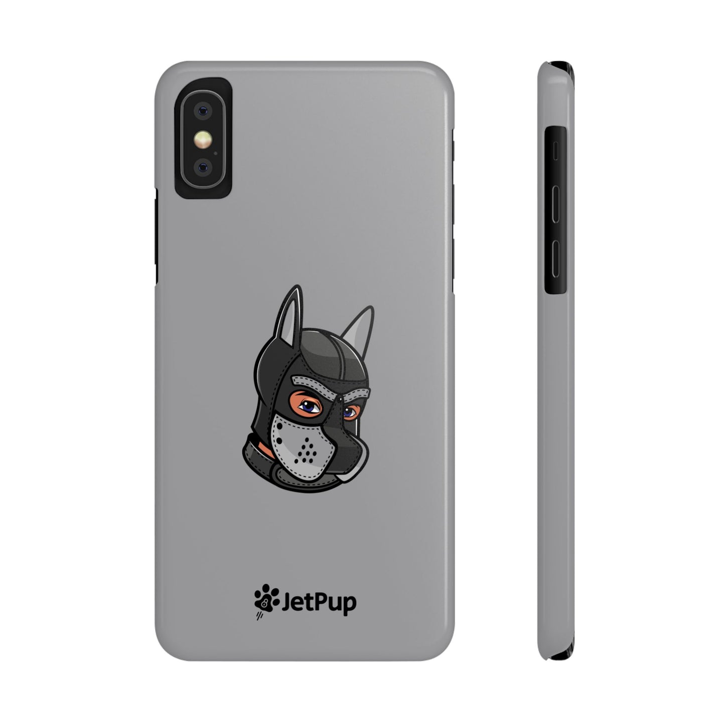 Pup Hood Slim iPhone Cases - Grey