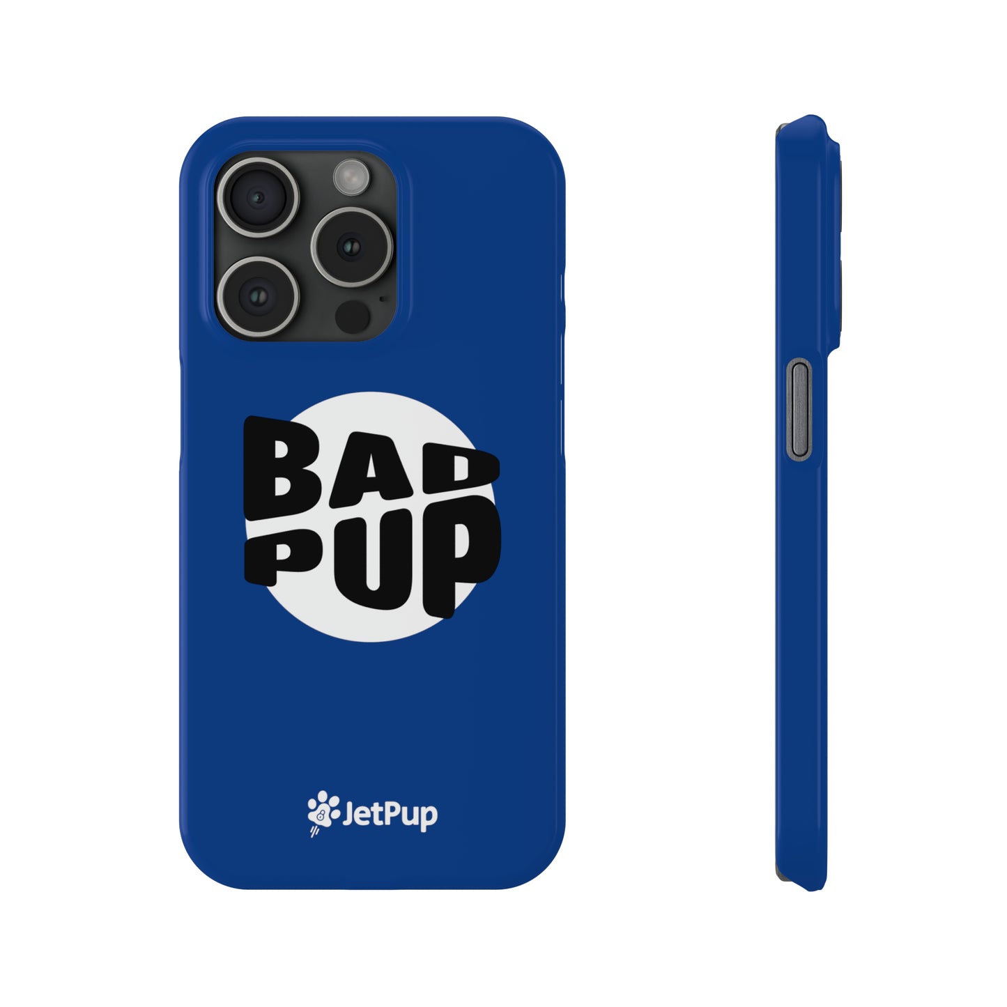 Bad Pup Slim iPhone Cases - Blue