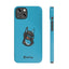 Pup Hood Slim iPhone Cases - Turquoise