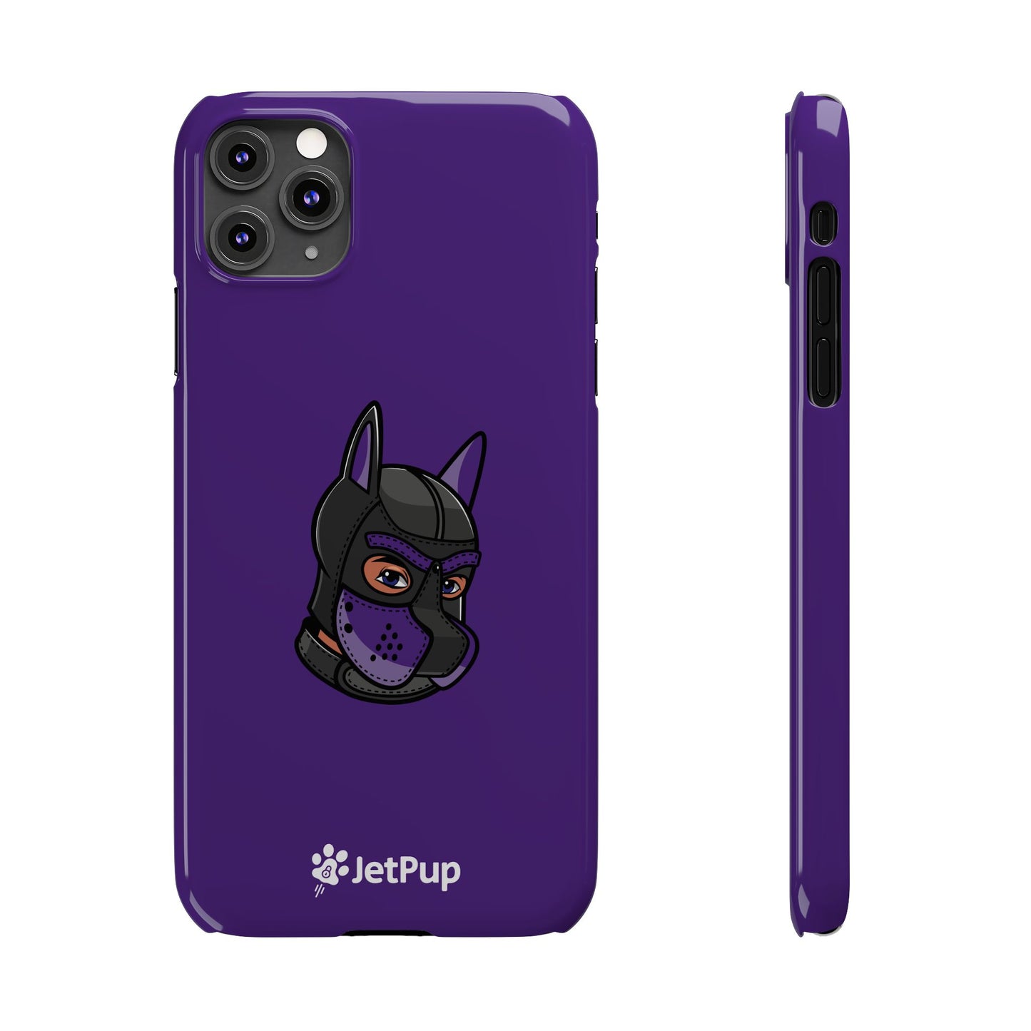 Pup Hood Slim iPhone Cases - Purple