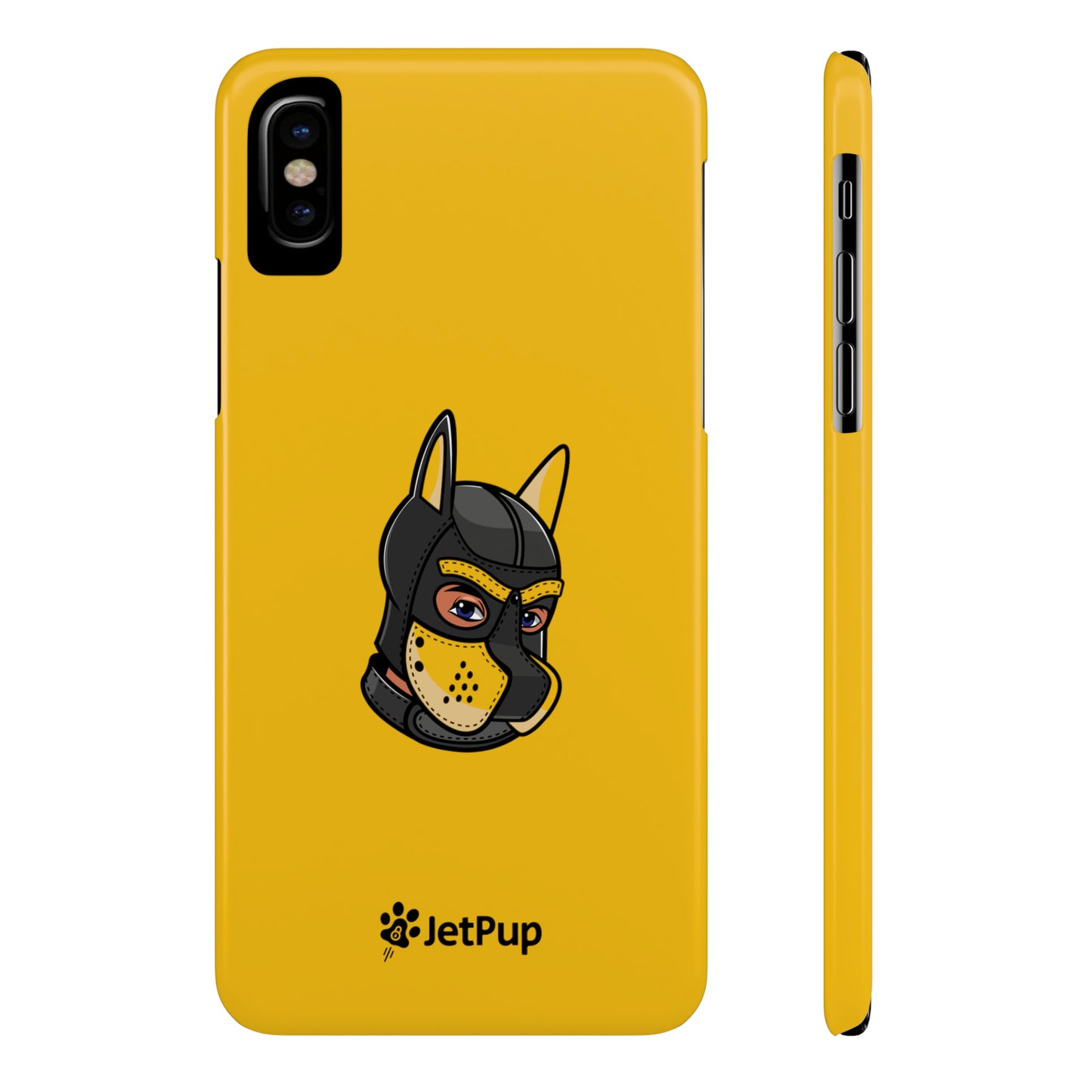 Pup Hood Slim iPhone Cases - Yellow