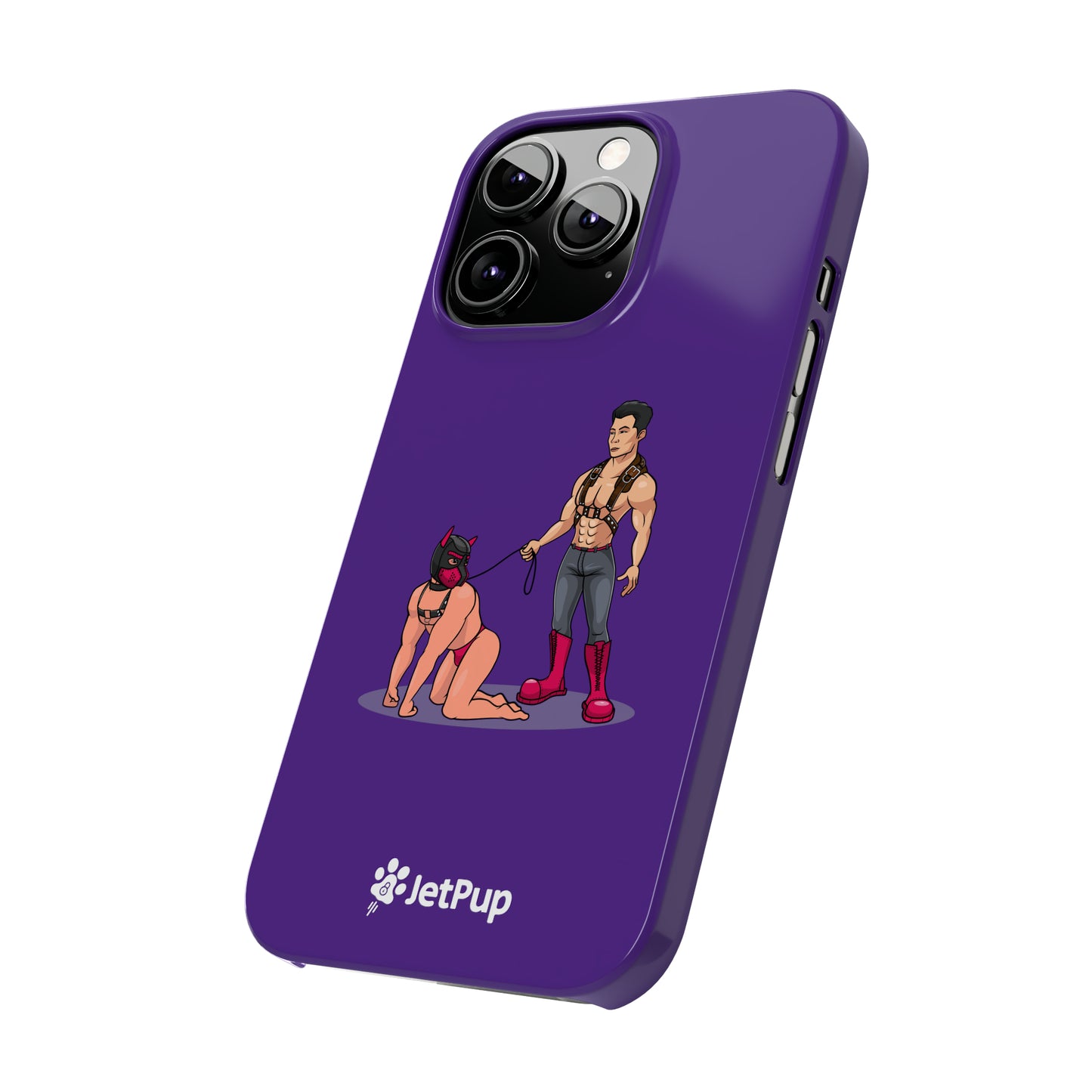 Handler & Pup Slim iPhone Cases - Purple