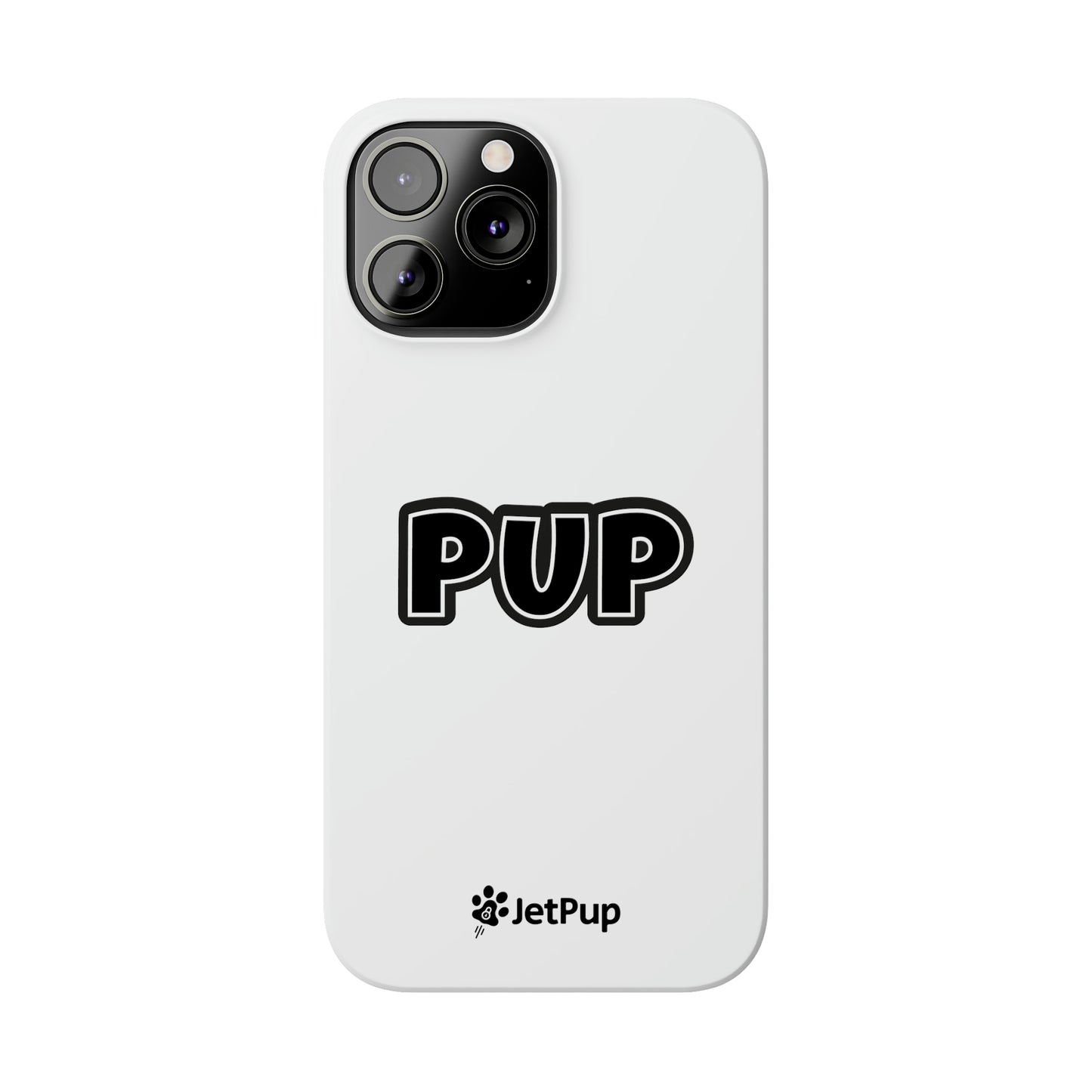 Pup Slim iPhone Cases - White