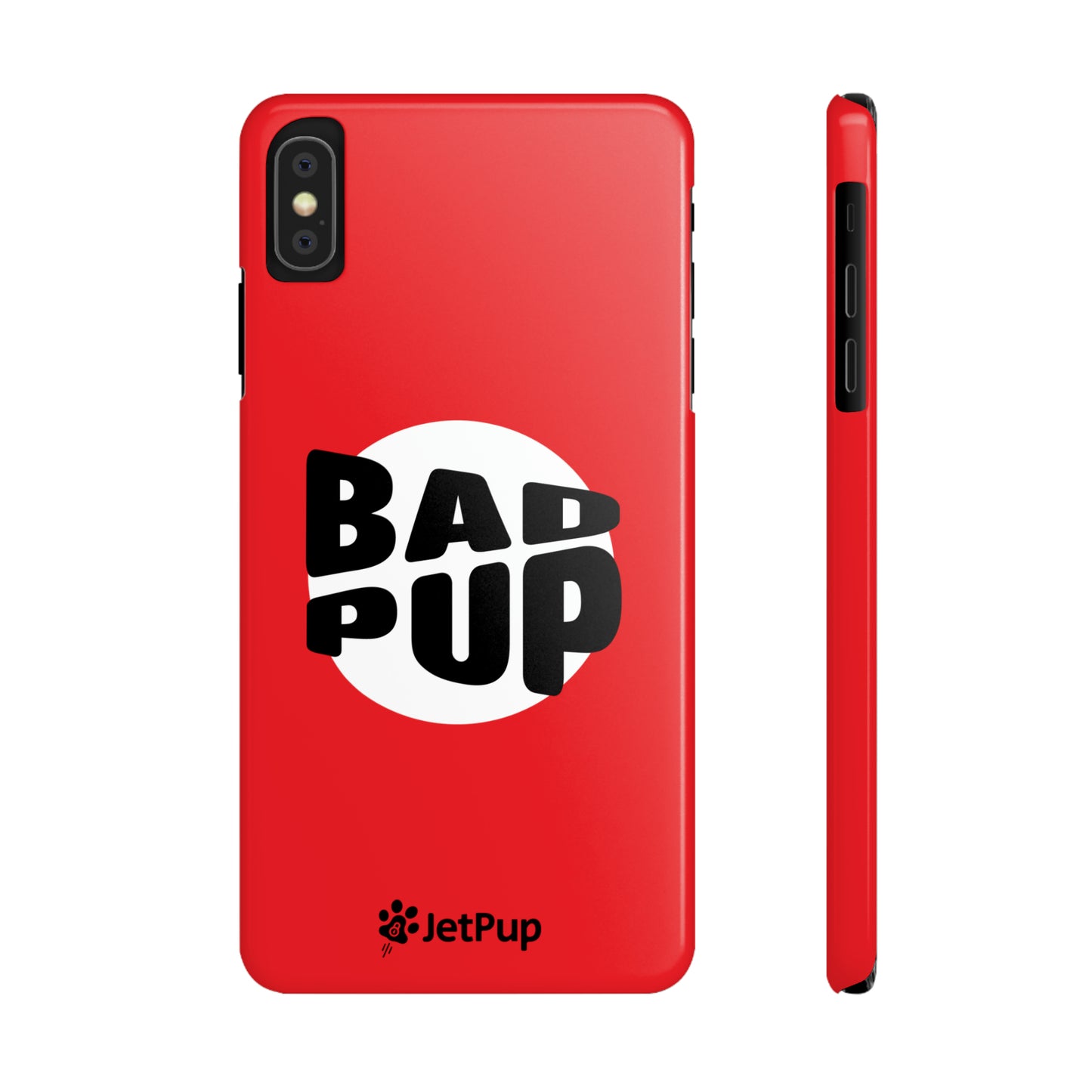 Bad Pup Slim iPhone Cases - Red