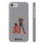 Dad & Pup Slim iPhone Cases - Grey