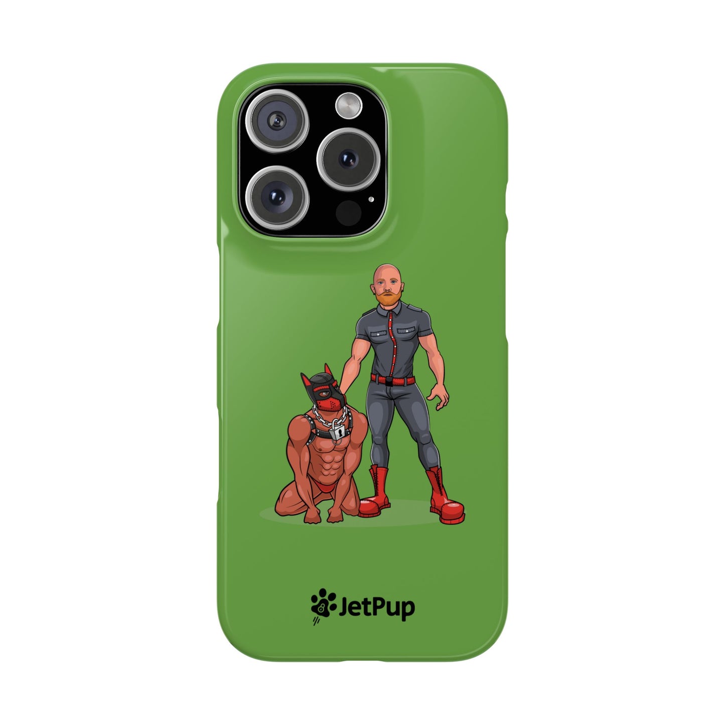 Dad & Pup Slim iPhone Cases - Green