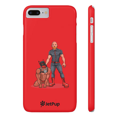 Dad & Pup Slim iPhone Cases - Red
