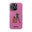 Dad & Pup Slim iPhone Cases - Pink