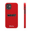 Woof Slim iPhone Cases - Red