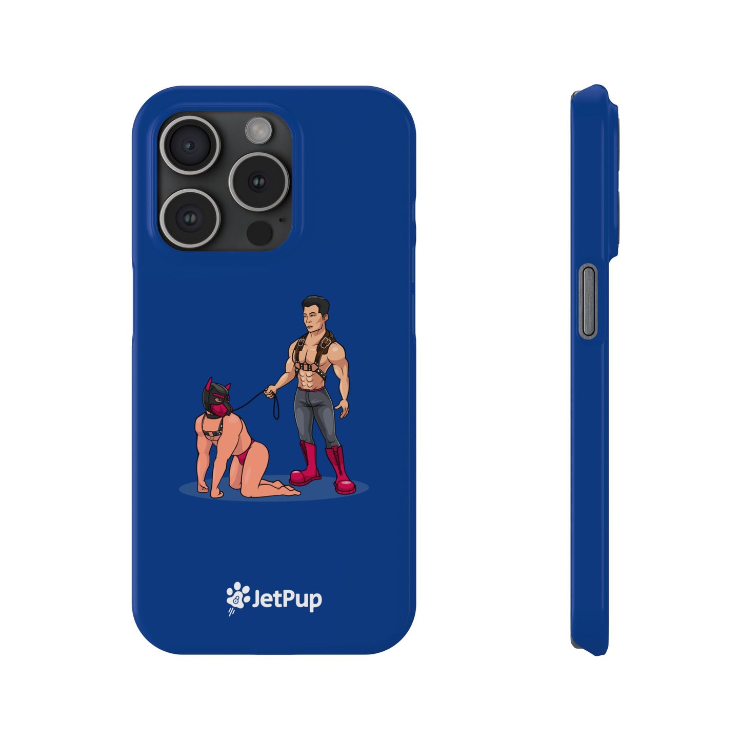 Handler & Pup Slim iPhone Cases - Blue