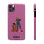 Dad & Pup Slim iPhone Cases - Pink