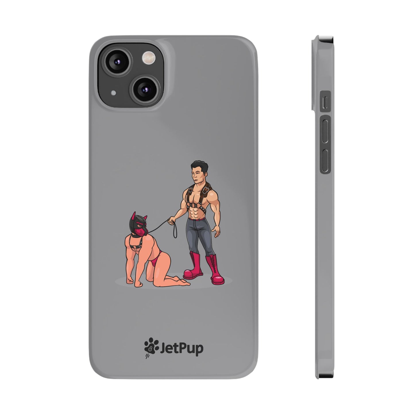 Handler & Pup Slim iPhone Cases - Grey