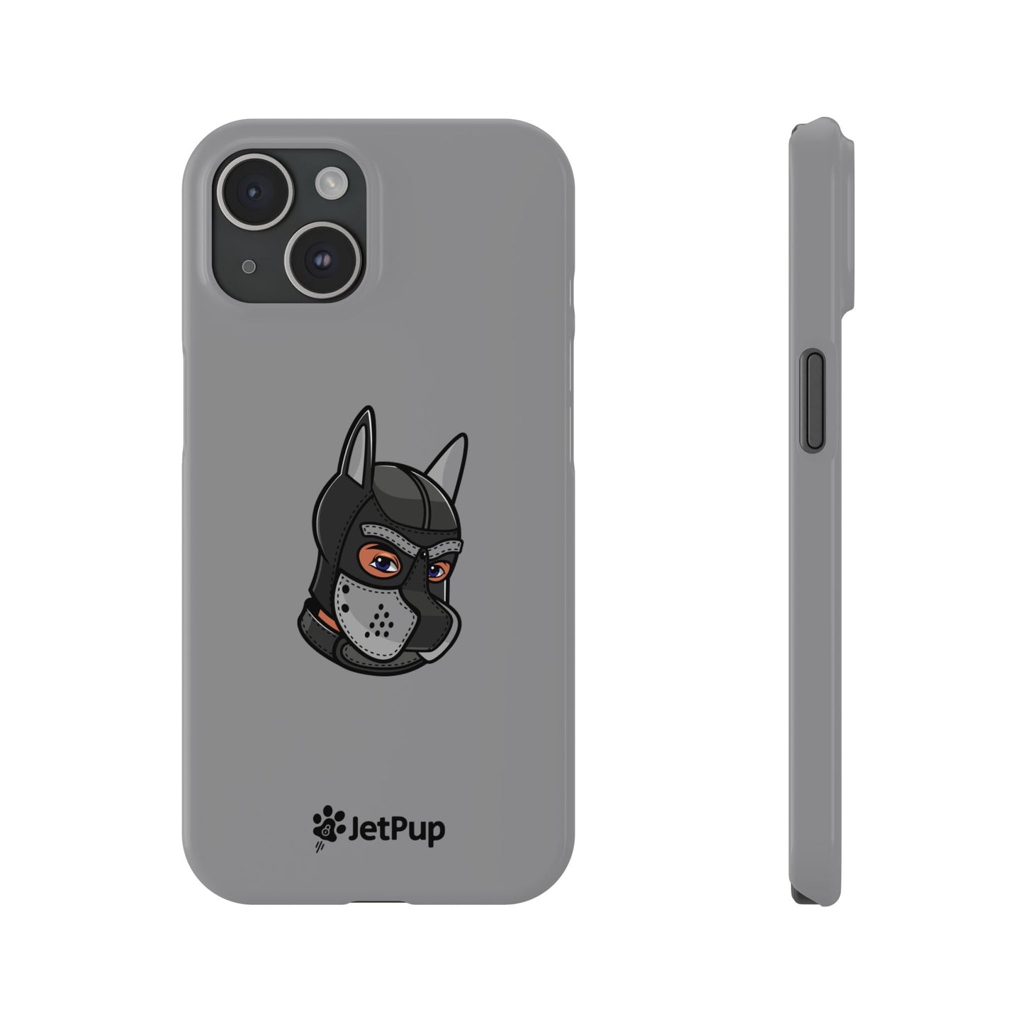 Pup Hood Slim iPhone Cases - Grey