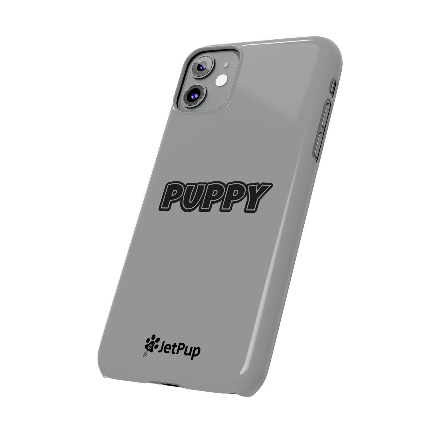 Puppy Slim iPhone Cases - Grey