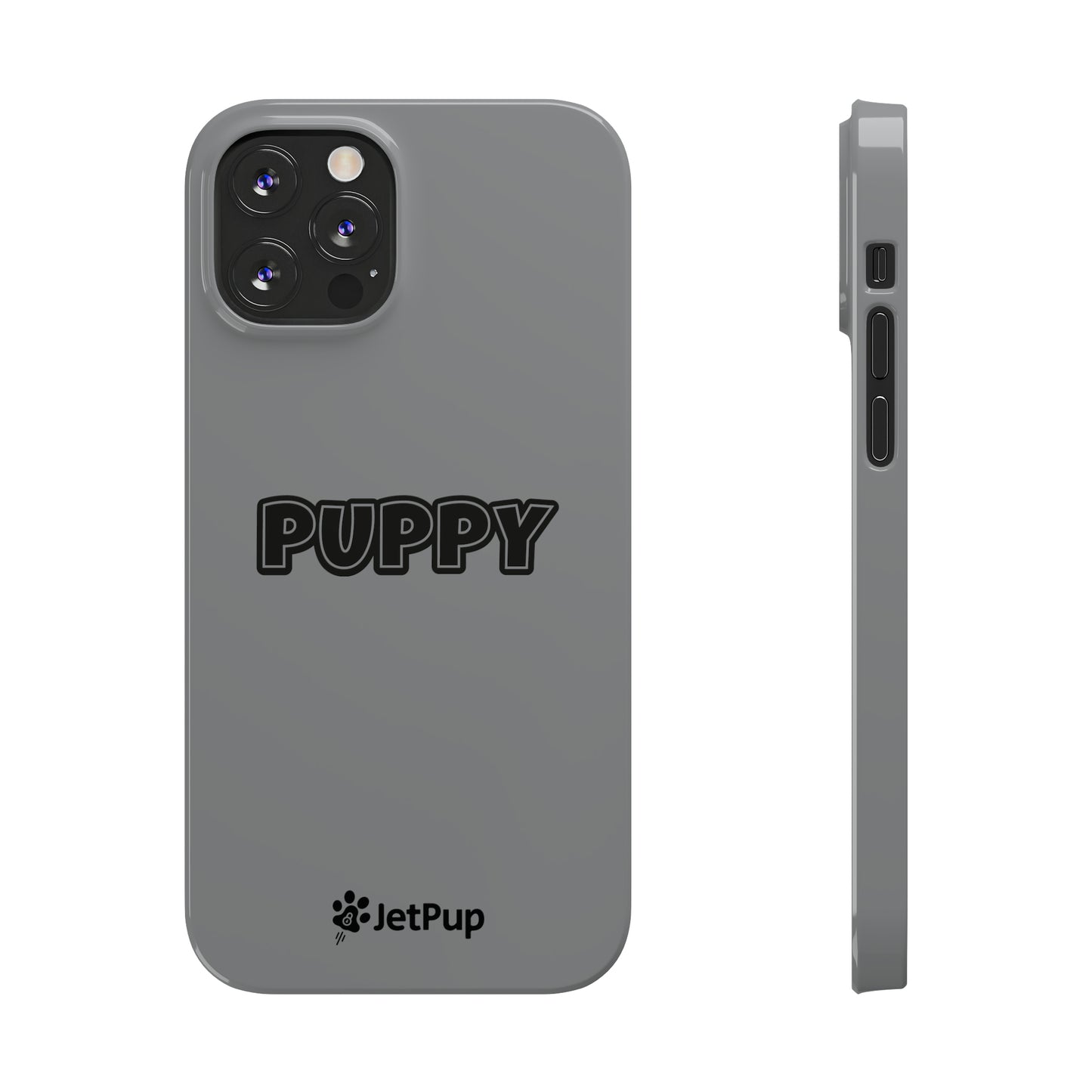 Puppy Slim iPhone Cases - Grey