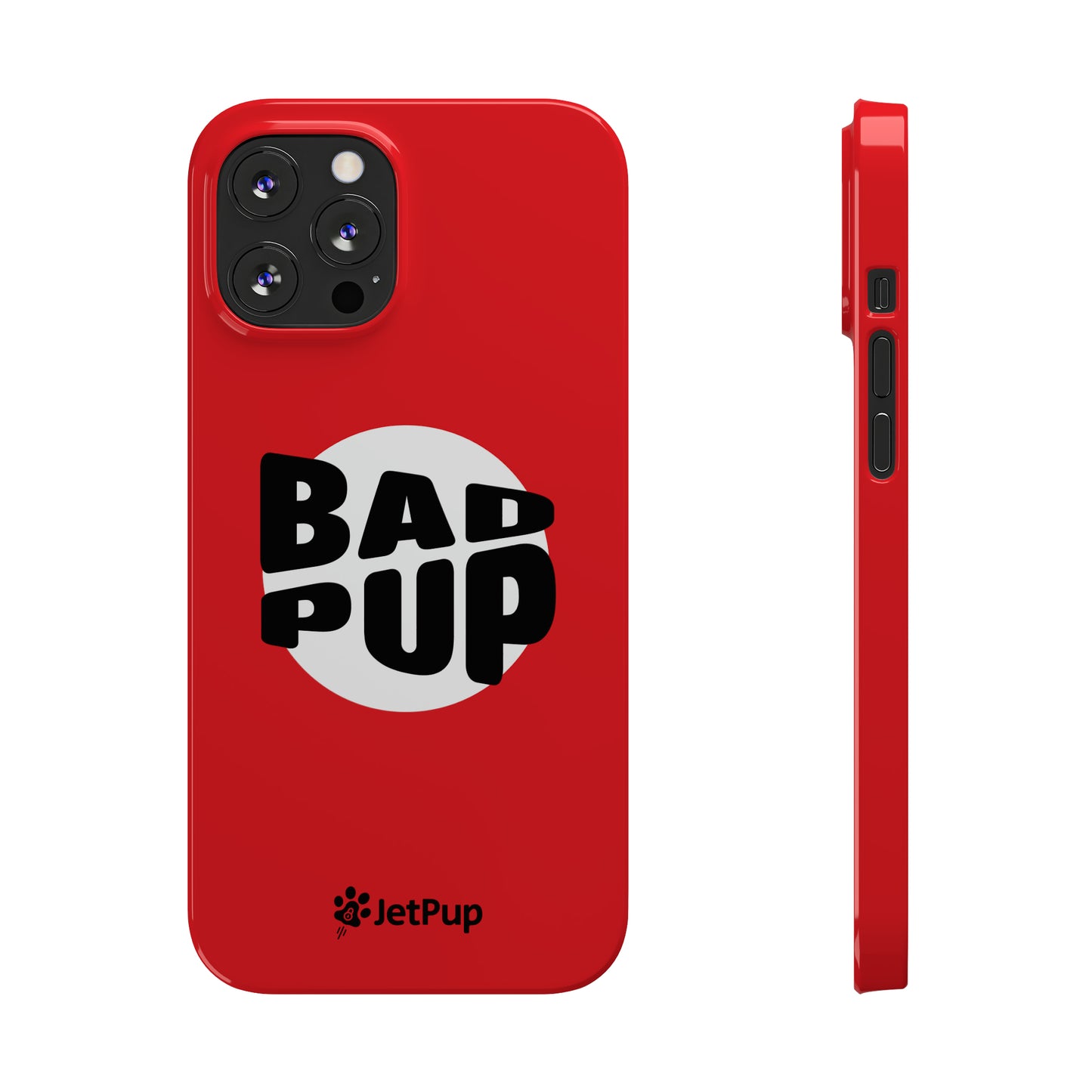 Bad Pup Slim iPhone Cases - Red