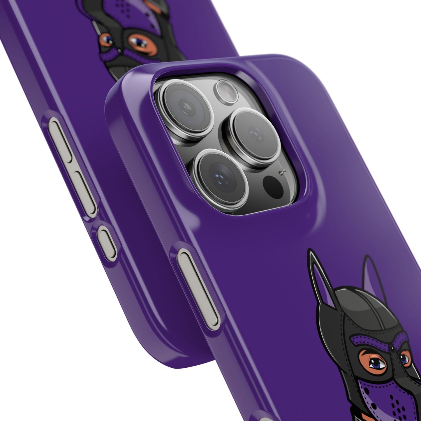 Pup Hood Slim iPhone Cases - Purple