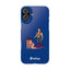 Handler & Pup Slim iPhone Cases - Blue