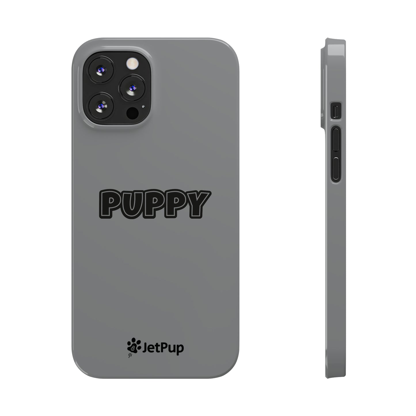 Puppy Slim iPhone Cases - Grey