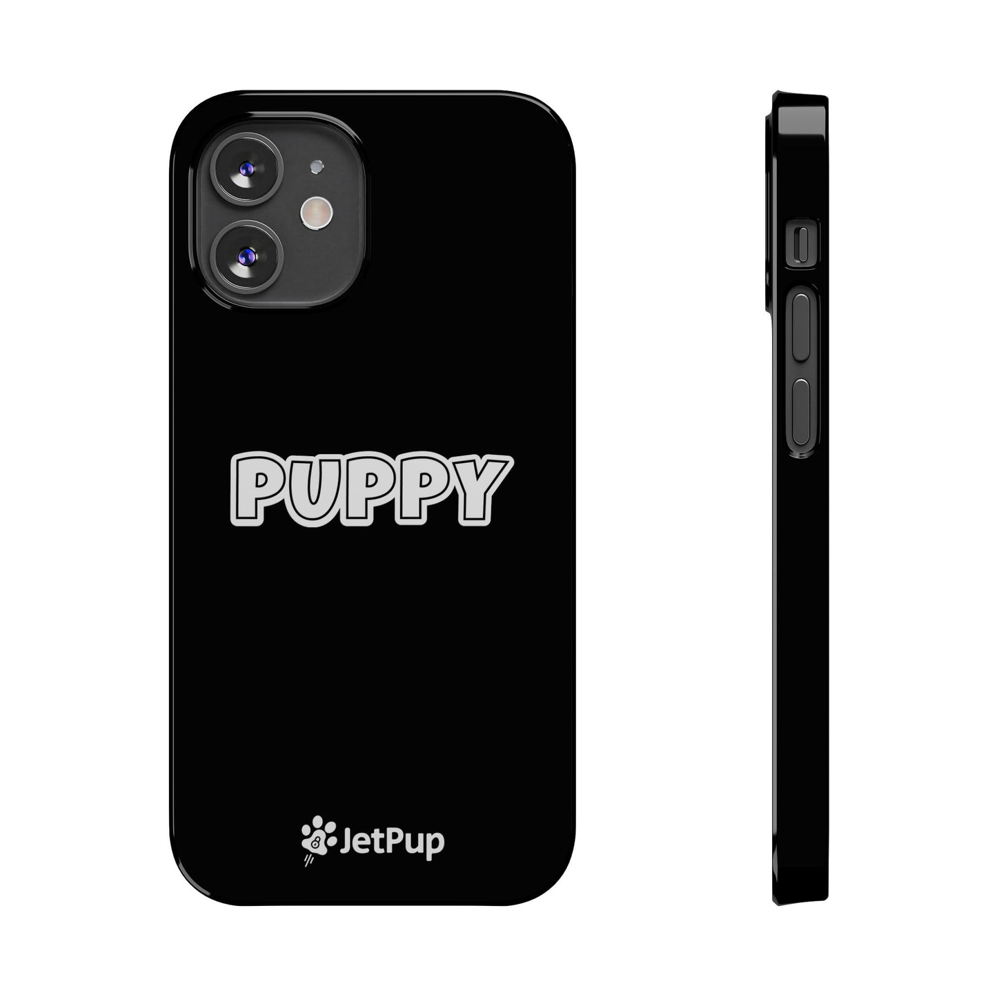 Puppy Slim iPhone Cases - Black