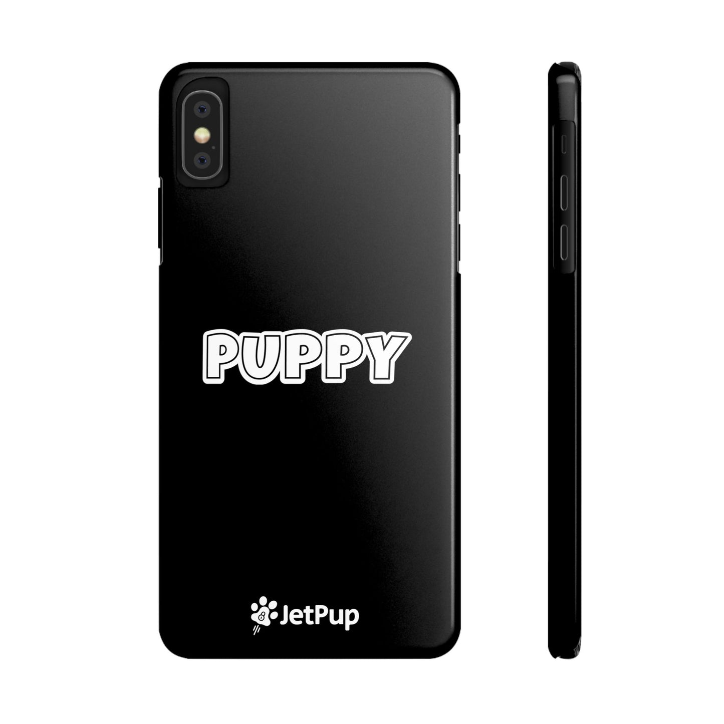 Puppy Slim iPhone Cases - Black