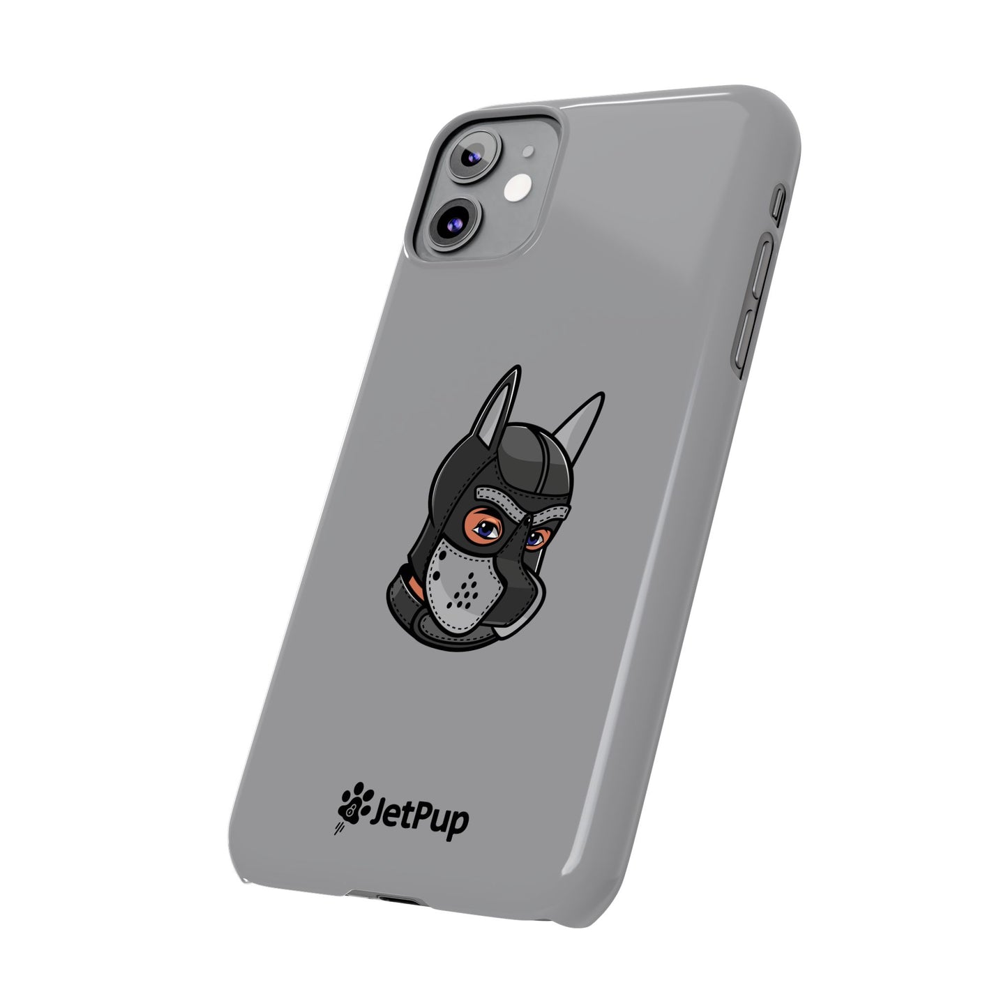 Pup Hood Slim iPhone Cases - Grey