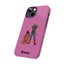 Dad & Pup Slim iPhone Cases - Pink