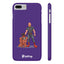 Dad & Pup Slim iPhone Cases - Purple