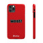 Woof Slim iPhone Cases - Red