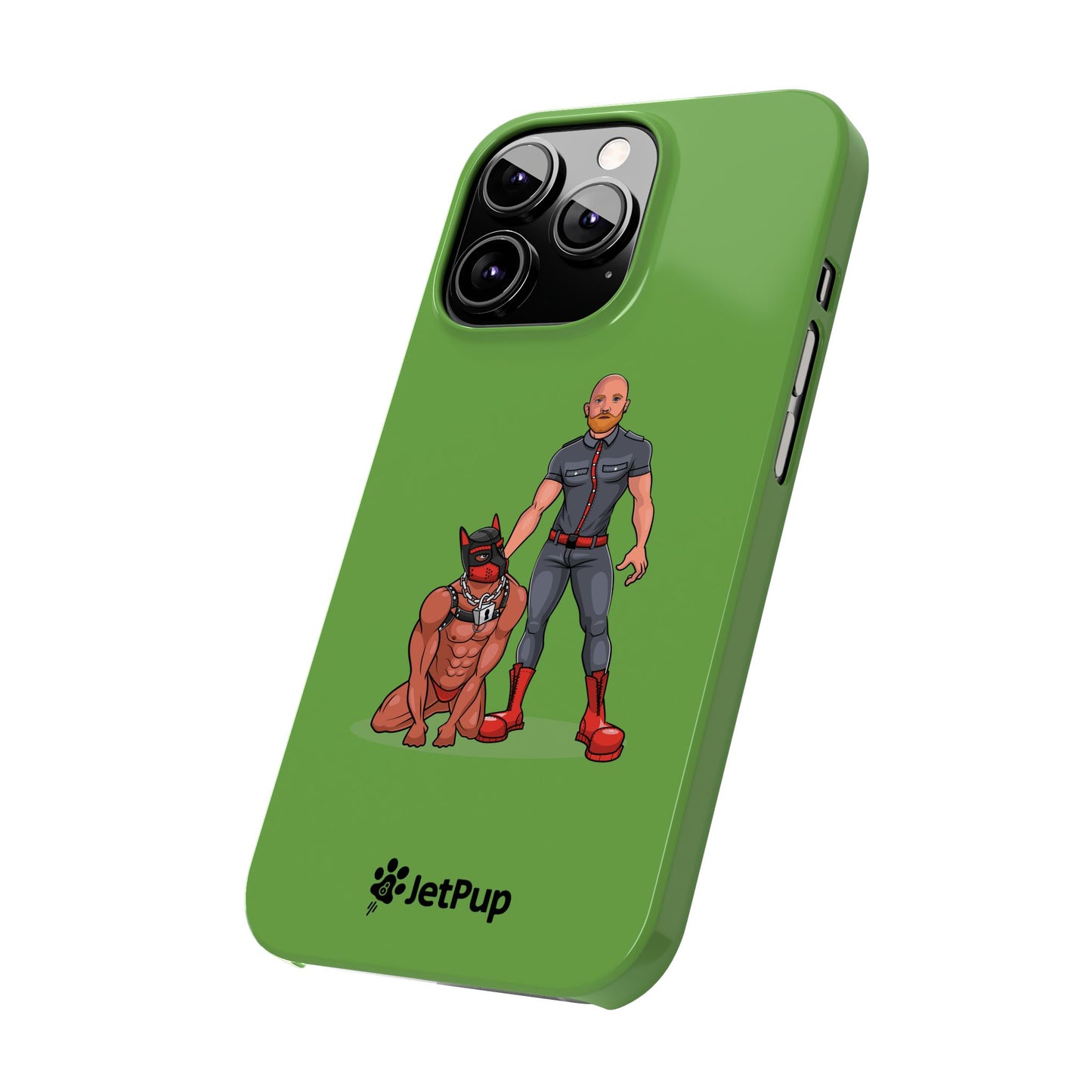 Dad & Pup Slim iPhone Cases - Green