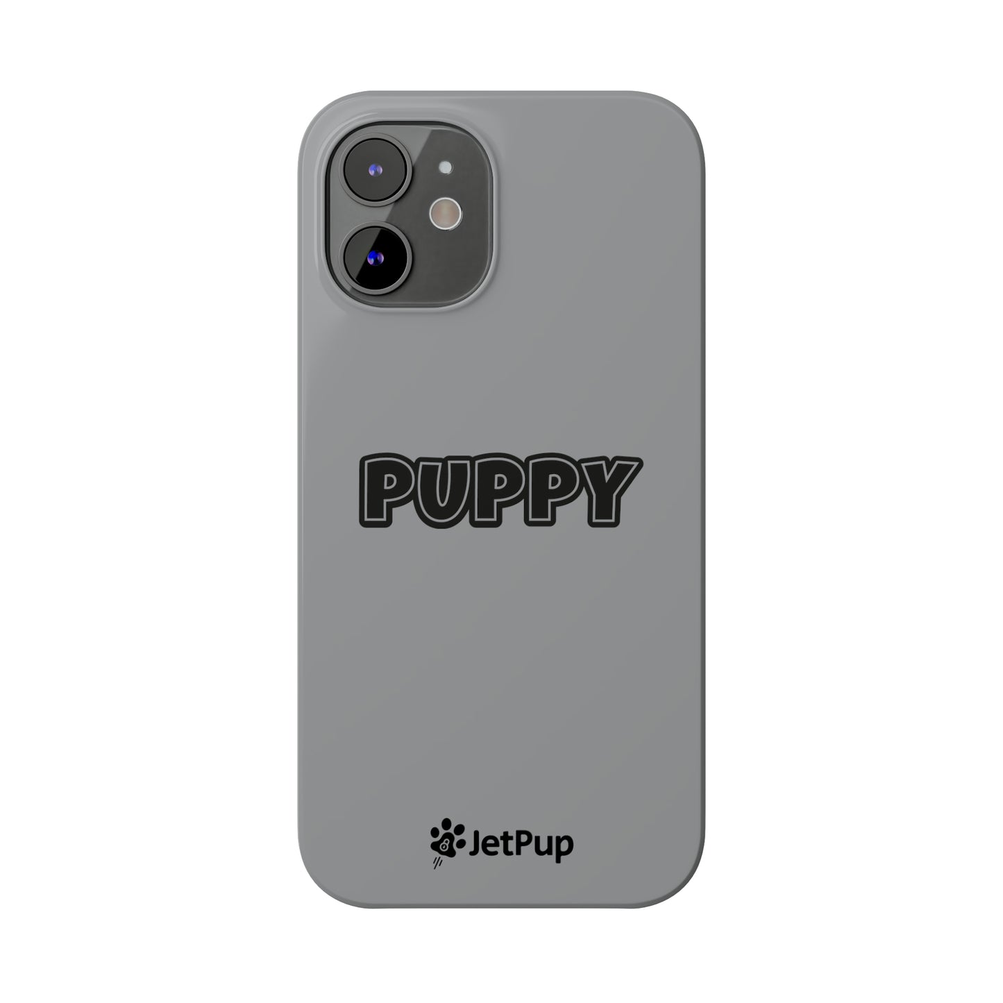 Puppy Slim iPhone Cases - Grey