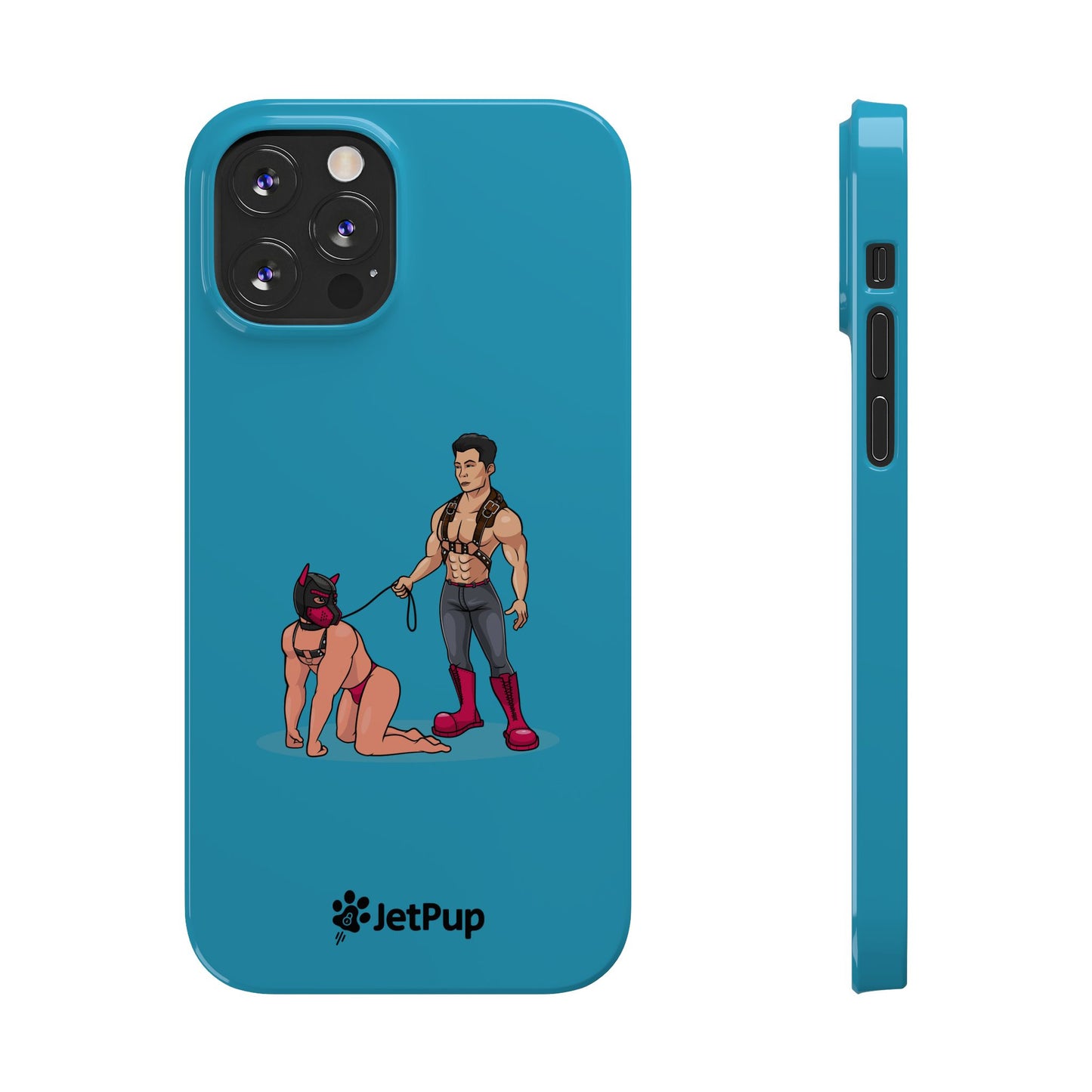 Handler & Pup Slim iPhone Cases - Turquoise