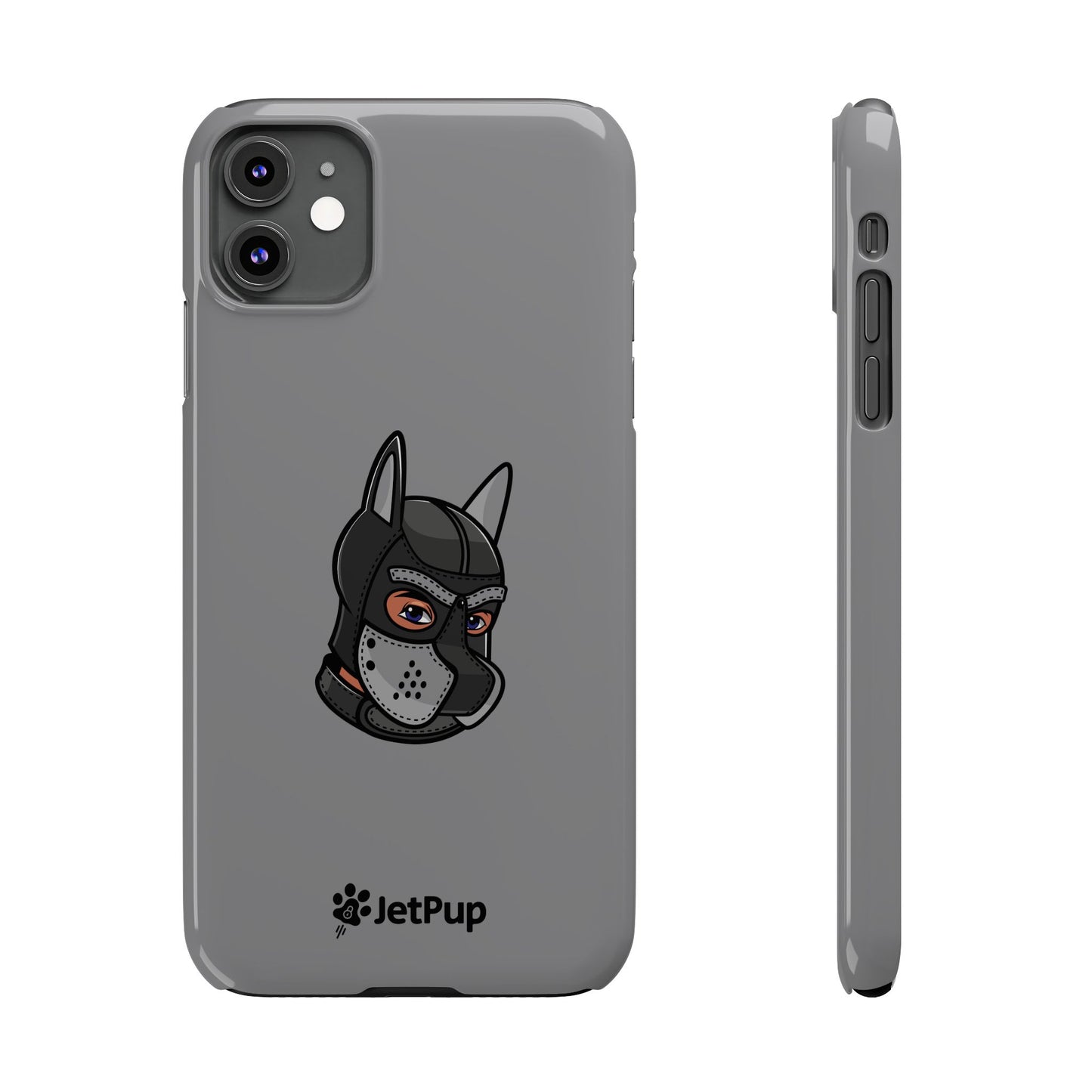 Pup Hood Slim iPhone Cases - Grey