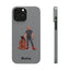 Dad & Pup Slim iPhone Cases - Grey