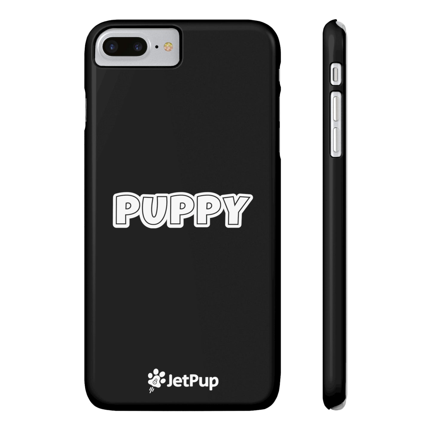 Puppy Slim iPhone Cases - Black