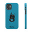 Pup Hood Slim iPhone Cases - Turquoise